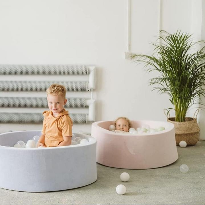 Produktbild Activity Board Waldorf Baby Rundes Bällebad 90x30cm mit 200 Bällen, Geschenk Bällebad - Hellrosa
