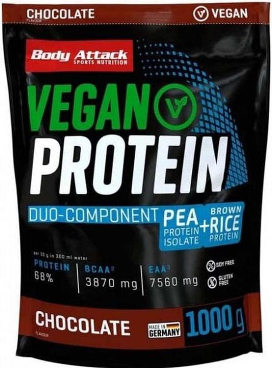 Body Attack Vegan Protein (Chocolate, 1 pcs., 1000 g)