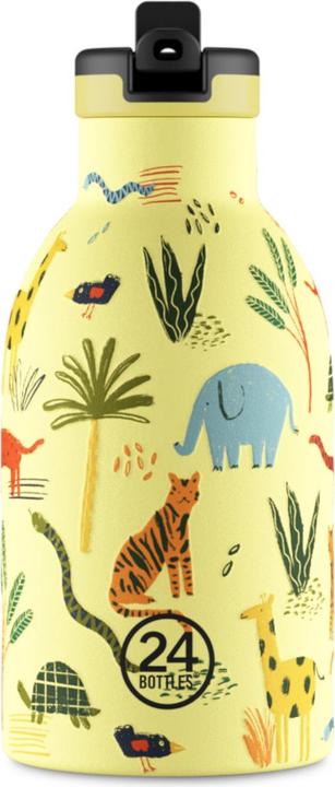 24 Bottles Thermosflasche Clima 330 ml, Gelb/Mehrfarbig, Jungle Friends (0.33 l)