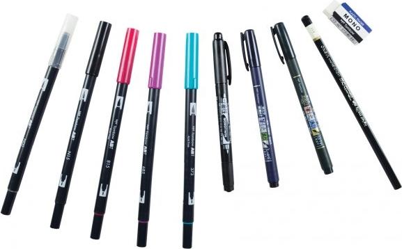 Produktbild Tombow Lettering-Set für Fortgeschrittene (Mehrfarbig, 10 x)