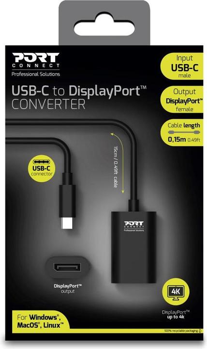 Immagine prodotto Port Designs 900127 Adattatore grafico USB Pixel (DP, 15 cm)