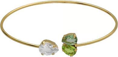 Victoria Cruz - Solid Gold Plated Glory Crystal Bracelet A4898-14DP