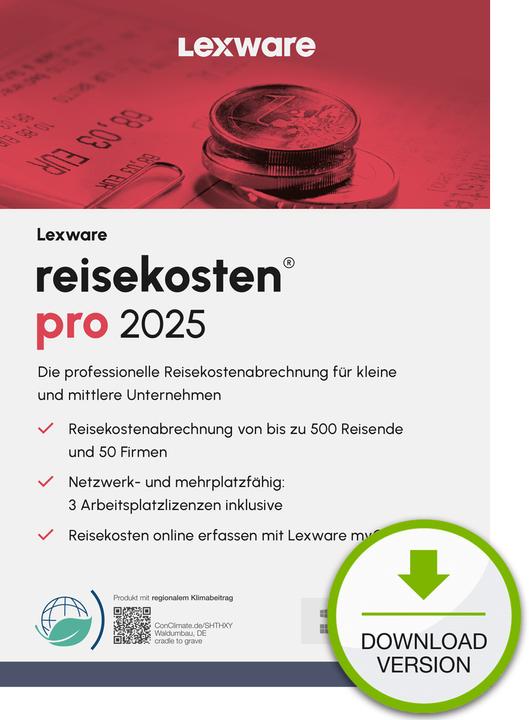 Actual product image Lexware ESD / reisekosten pro 2025 / Onl (1 User, 12 months)