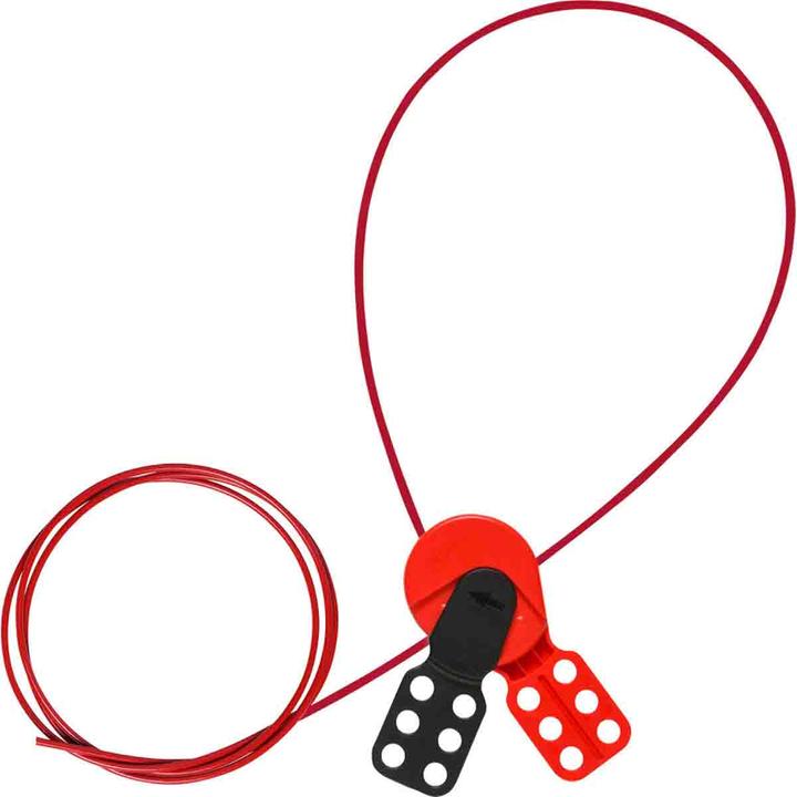 Productafbeelding Brady Safeflex universeel kabelvergrendelingssysteem, met 2 m nylon kabel (1 set) (145550)