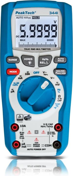 Image du produit Peaktech P 3441 Multimètre numérique True RMS (CAT III 1000V, CAT IV 600V)