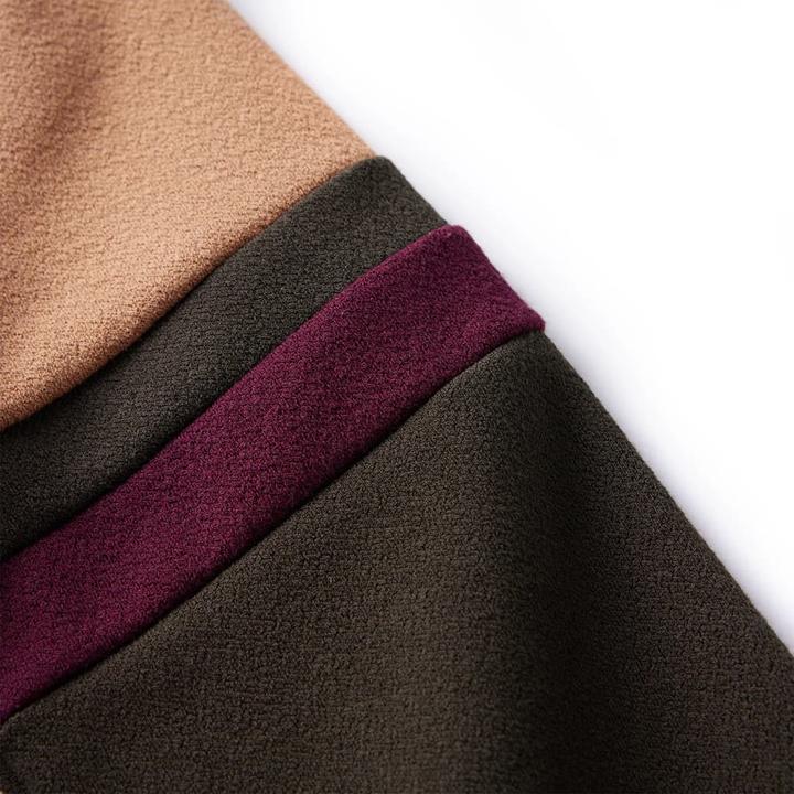 Image du produit VidaXL Sweat-shirt pour enfant Kaki foncé et marron chameau (104)