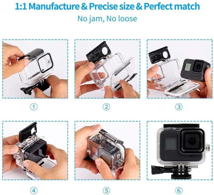 Image du produit Ueli Express GoPro Hero 12 / 11 / 10 / 9 Black Boîtier étanche Filtre de plongée et kit de démarrage de voyage (Hero 12, Hero 11 Noir, Hero 10 Noir, Hero 9 Noir)