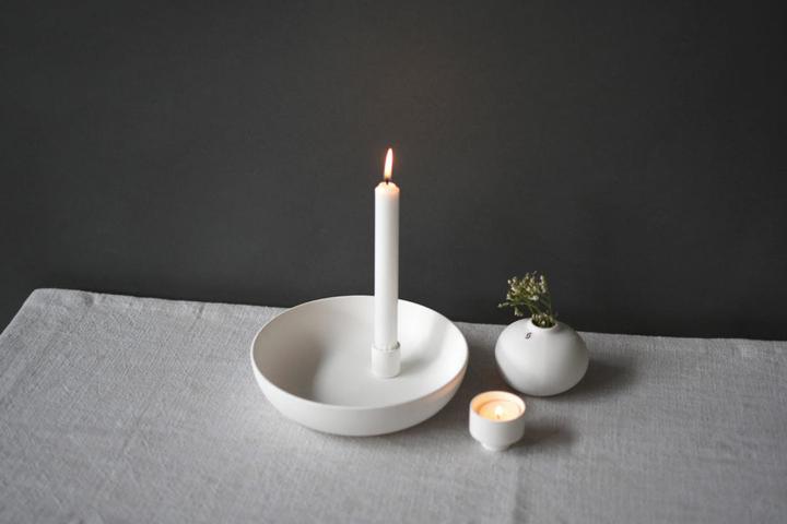 Produktbild Storefactory Lidatorp Kerzenhalter L ∅ 21 cm / Weiss