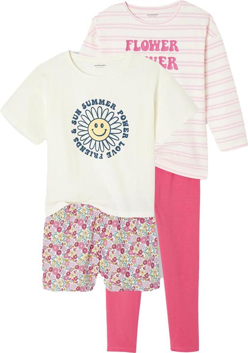 Actual product image Vertbaudet 2er-Pack Mädchen Schlafanzüge FLOWER POWER mit Recycling-Baumwolle (86)