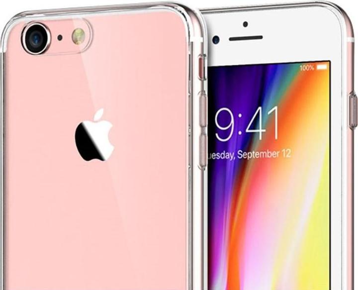 Produktbild König Design Apple iPhone 8 Hülle Transparent Silikon Case durchsichtige Handyhülle (Apple iPhone 8)