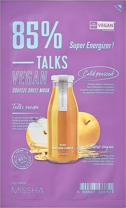 Actual product image Missha Talks Vegan Squeeze Sheet Mask Revitalising And Brightening Sheet Mask Based On Super (20 ml)