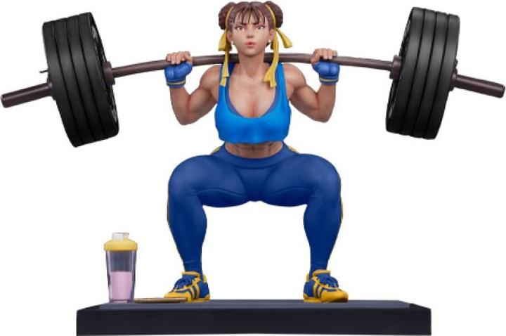 Actual product image PCS Street Fighter statuette Premier Series 1/4 Chun-Li Powerlifting (Alpha Edition) 37 cm