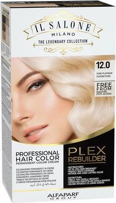 Il Salone Milano Plex Rebuilder Permanent Hair Color Cream 12.0 Pure Platinum Professional Hair Dye (12.0)