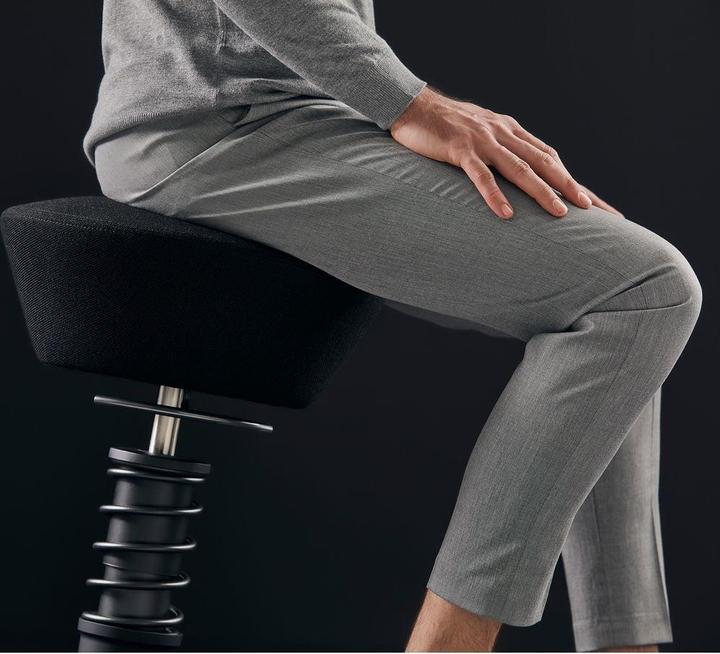 Actual product image Aeris Stool Swopper 102HBSTBK black/grey, with castors