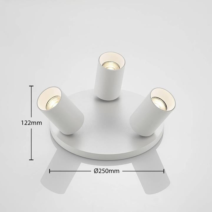 Image du produit Arcchio Brinja spot de plafond, rond, 3-fl., blanc (GU10)