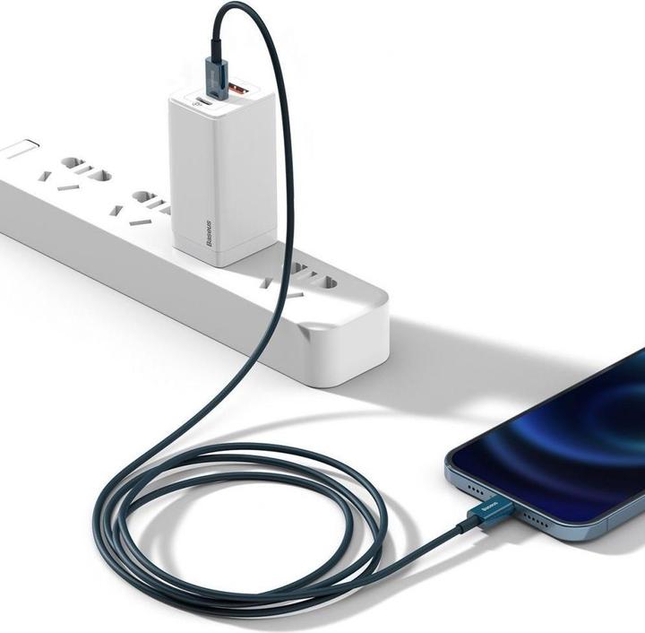 Actual product image Baseus Superior Series Cable USB-C to iP, 20W, PD, 2m (blue) (2 m, USB 3.2 Gen 2, 20 W)