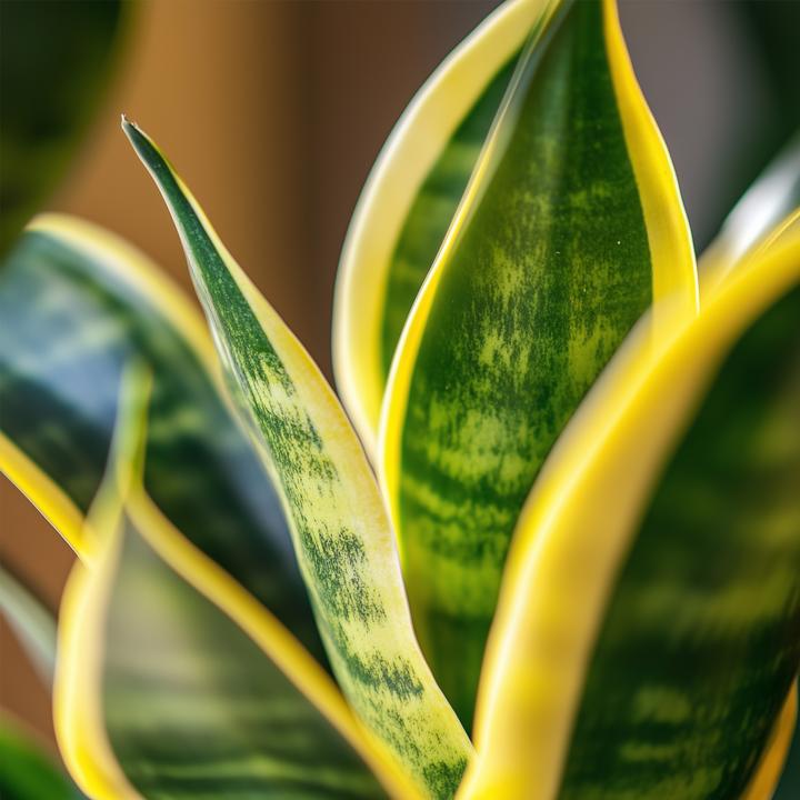 Actual product image Plant in a Box Sansevieria trifasciata 'Futura Superba' - Set of 3 Bow Hemp (35 cm)