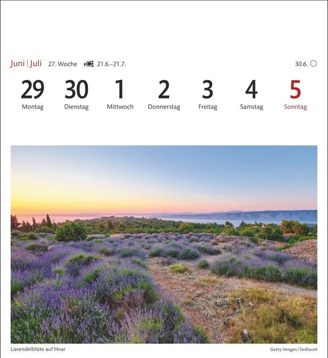 Produktbild Harenberg Kroatien Sehnsuchtskalender 2026 - Wochenkalender mit 53 Postkarten (Deutsch)