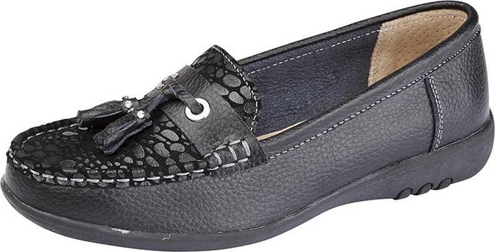 Produktbild Boulevard Extra Breit Reptil Print Tassel Schuhe (38)