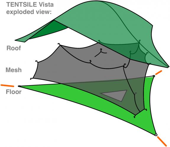Tentsile Vista (Tree tent, 10 kg, 3 persons)