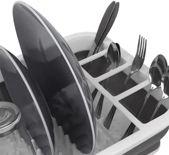 Produktbild König Design Geschirrständer faltbar Geschirrkorb für Spüle Camping Zubehör Campingzubehör