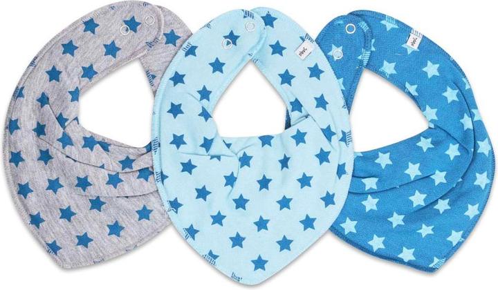 Pippi Baby Halstücher 3er-Pack, Blau Sterne (1 Monate)
