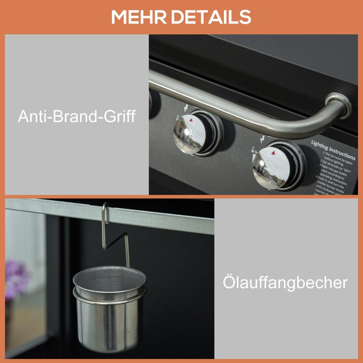 Produktbild Outsunny Gasgrill mit Rädern