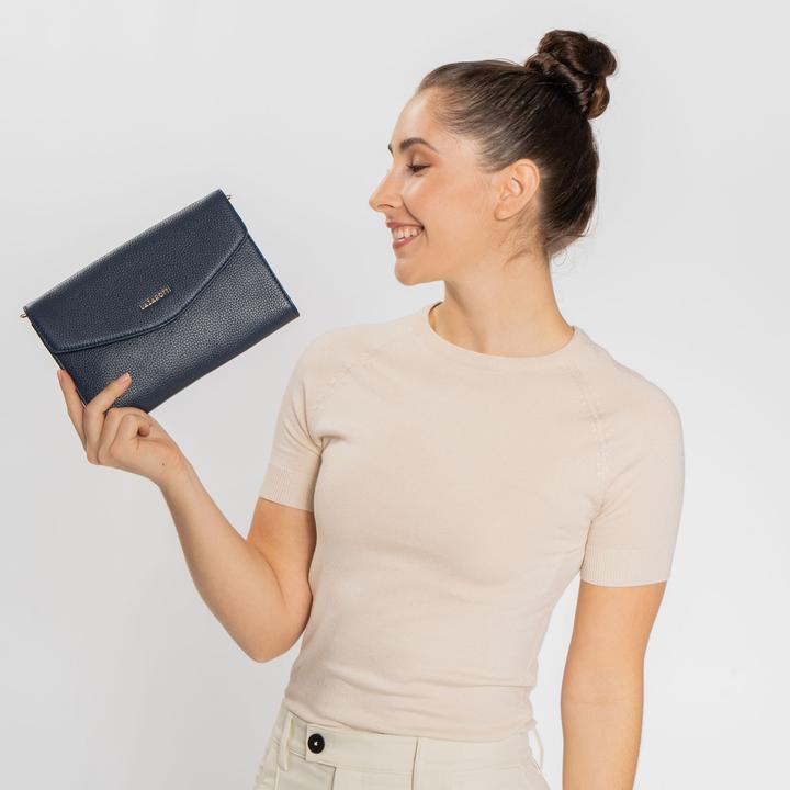 Actual product image Lazarotti Bologna Leather Clutch Bag Leather 23 cm