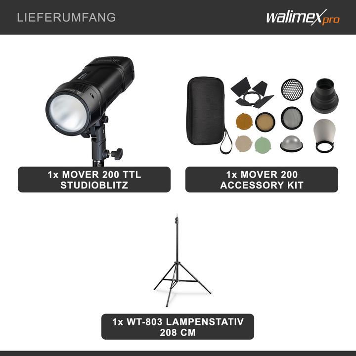 Produktbild Walimex pro Mover 200 TTL Set Single (200 W, Set)