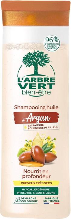 Image du produit L'arbre vert Shampoo écologique à l'Huile d’Argan & extraits de fleurs de Tilleul (250 ml, Shampoing liquide)