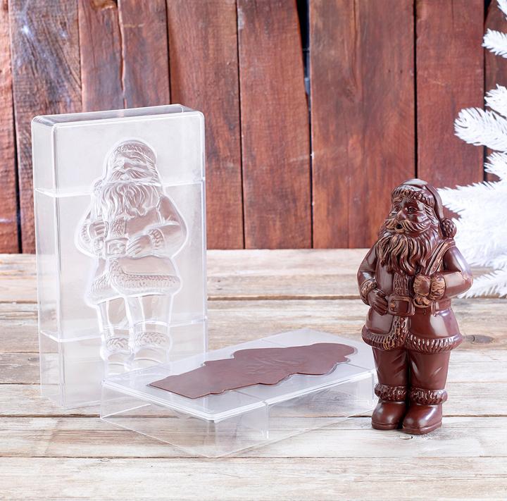 Produktbild Rosenstein & Söhne 3D Schokoladen-Gussformen-Set "XL Weihnachtsmann" (20 cm)