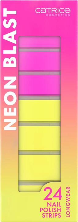 Catrice Neon Blast Nail Polish Strips (Nagellackentferner, Gelb, Rosa)