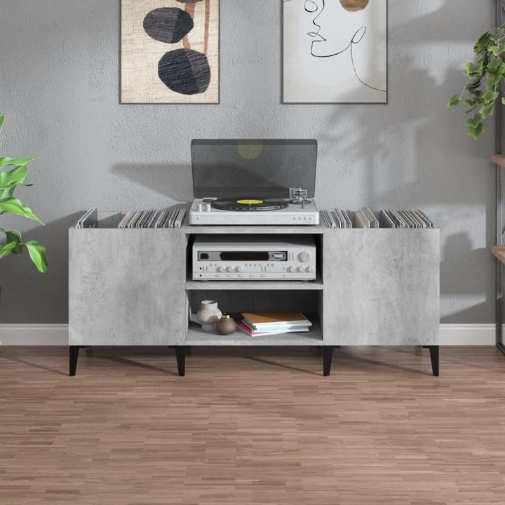 Actual product image VidaXL Plattenschrank Betongrau 121x38x48 cm Holzwerkstoff