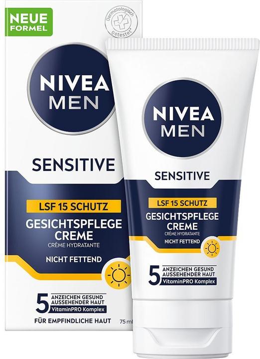 Actual product image NIVEA MEN Sensitive (75 ml, Day cream, SPF 15)