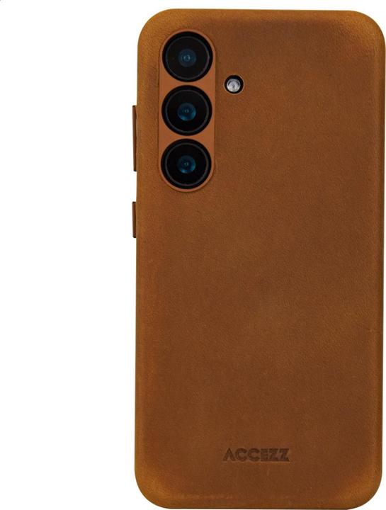 Produktbild Accezz Vintage Leather MagSafe Backcover Samsung Galaxy S24 / S25 - Tobacco Cognac (Samsung Galaxy S25, Samsung Galaxy S24)