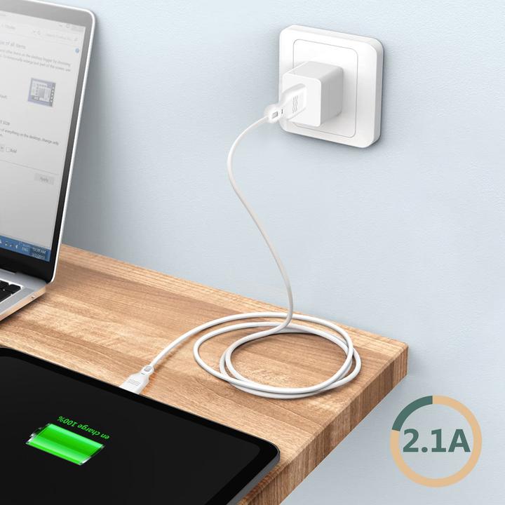 Produktbild Bigben ECO Cable USB A-Micro 2m White (2 m, USB 2.0)
