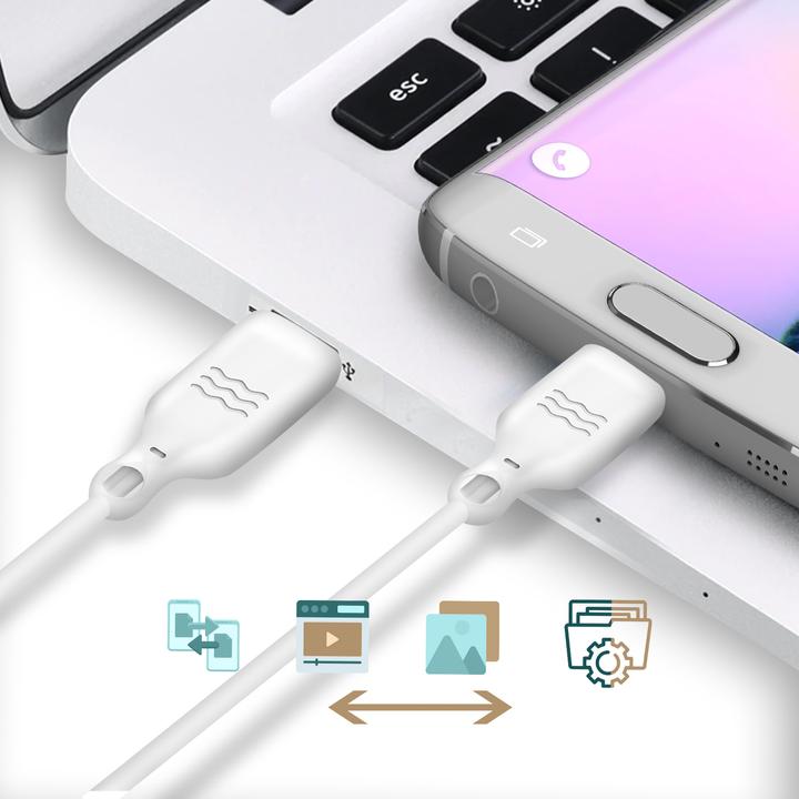 Produktbild Bigben ECO Cable USB A-Micro 2m White (2 m, USB 2.0)