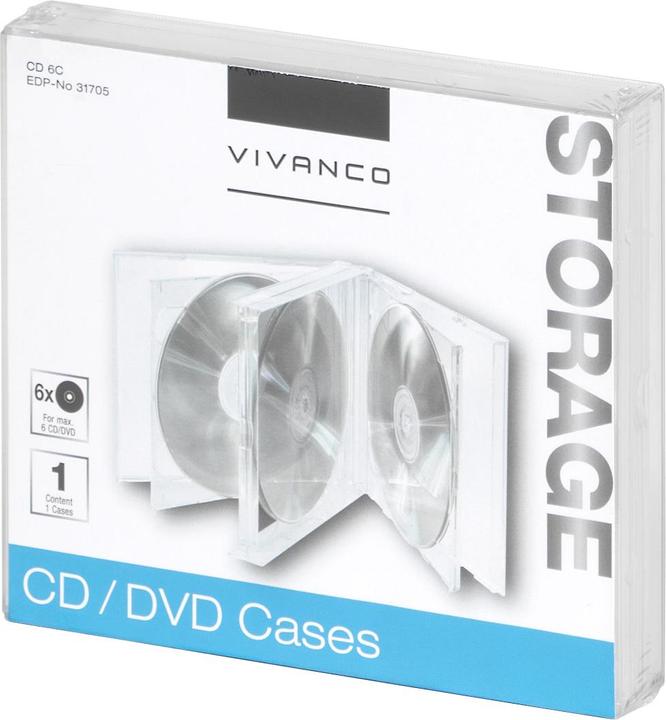 Image du produit Vivanco Bo?tier CD Jewel pour six CD, transparent