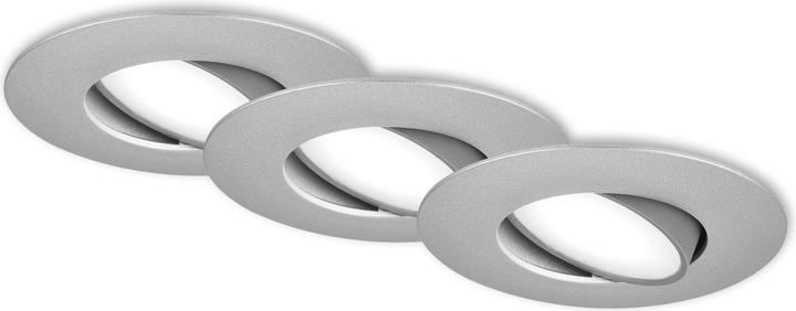 Produktbild Briloner LED Einbauleuchten, 3er-Set, IP65, chrom-matt, 3xLED-Platine/4,9W (480 lm)