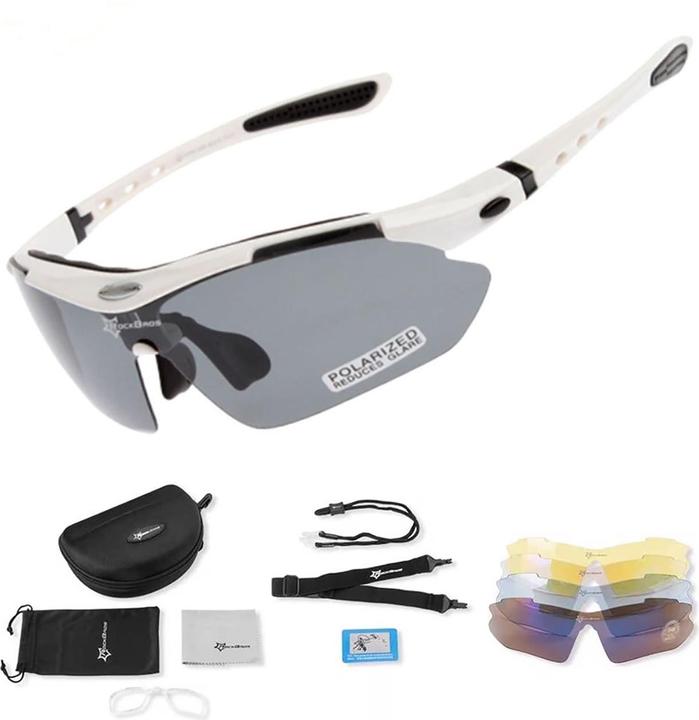 Rockbros 10002 occhiali da ciclismo polarizzanti - bianco (Bianco)