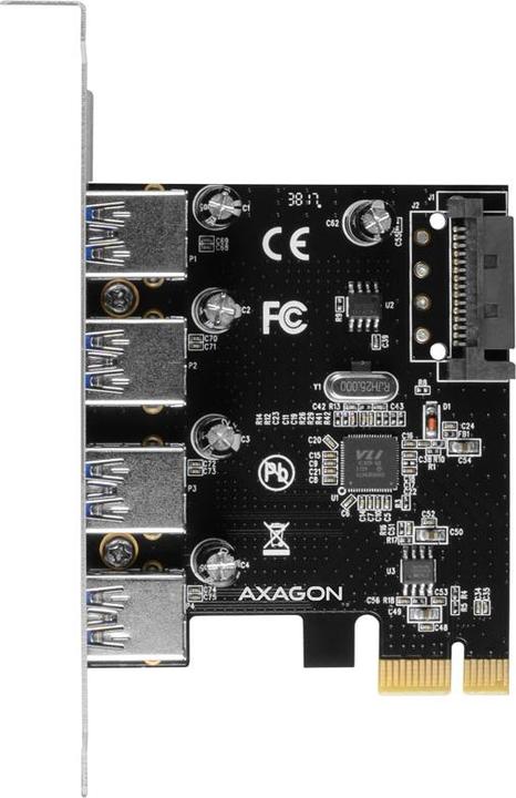 Image du produit Axagon PCEU-430VL Contrôleur PCIe 4x port USB 3.2 GEN 1, UASP, chipset VIA