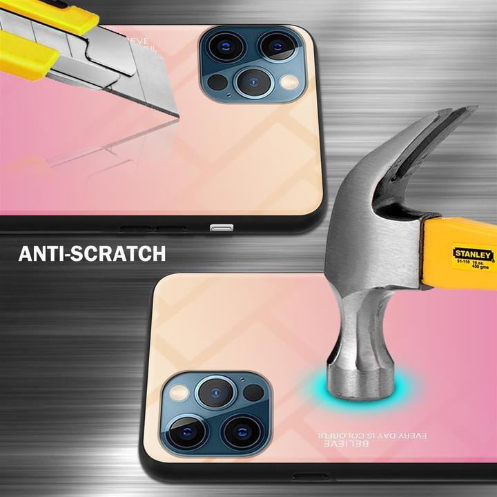 Productafbeelding Cadorabo TPU 2 Kleuren Glazen Hoesje (Apple iPhone 13 mini)