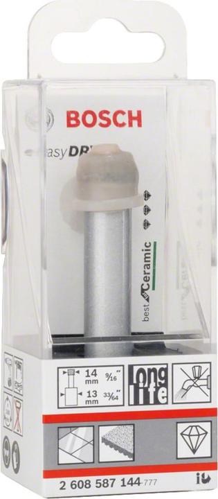 Immagine prodotto Bosch Professional Zubehör Trapano a secco diamantato Easy Dry Best per ceramica, 14 x 33 mm (14 mm)