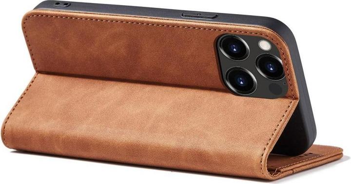 Produktbild Hurtel Magnet Fancy Case Case for iPhone 13 Pro Cover Card Wallet Card Stand Brown (Apple iPhone 13 Pro)