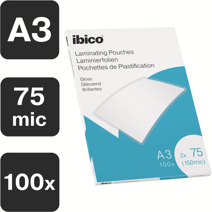 Produktbild Ibico Laminierfolie (A3, 100 Stück, 75 µm)