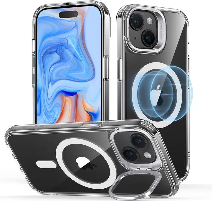 Produktbild ESR Classic Hybrid HaloLock Case mit Stash Stand (Apple iPhone 15 Plus)