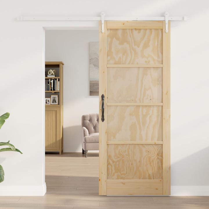 Actual product image VidaXL Sliding door with hardware set 83x202 cm solid pine