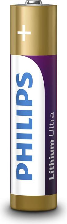 Produktbild Philips Lithium Ultra Battery FR03LB4A/10, Rechargeable battery, AAA, Lithium, 1.5 V, 4 pc(s), 15 ye (4 Stk., AAA)