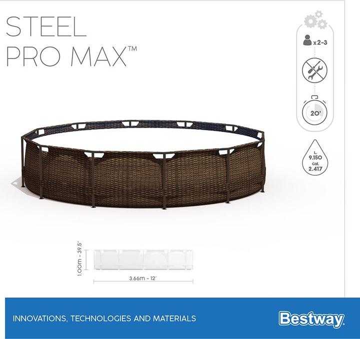 Produktbild Bestway Steel Pro Max Pool Set Deluxe (Ø 366 x 100 cm)