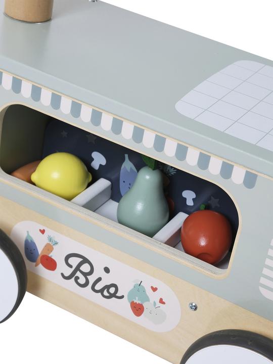 Produktbild Vertbaudet Baby 2-in-1-Rutschfahrzeug mit Gemüsestand und Spielküche, Holz FSC®